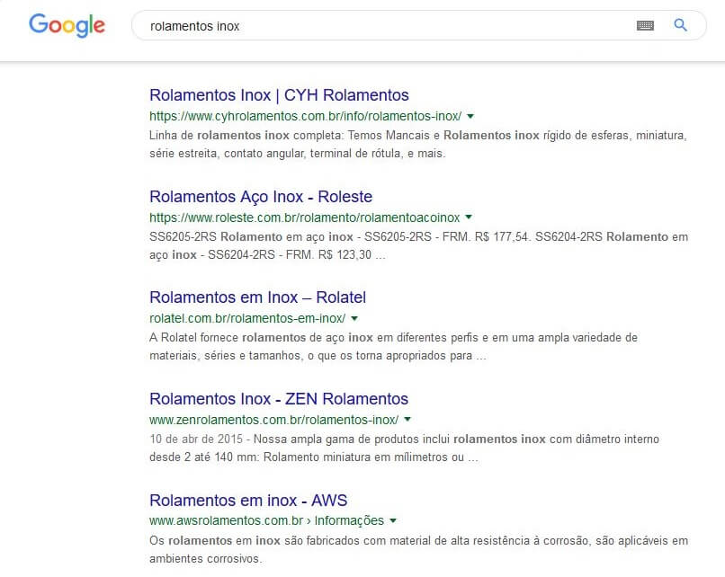 Busca no Google